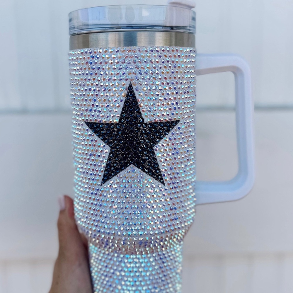 Full Rhinestone Stainless Portable Cup 40oz - Picture 4 of 4